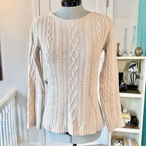 Madewell Cable Knit Sweater in Cream (size S)